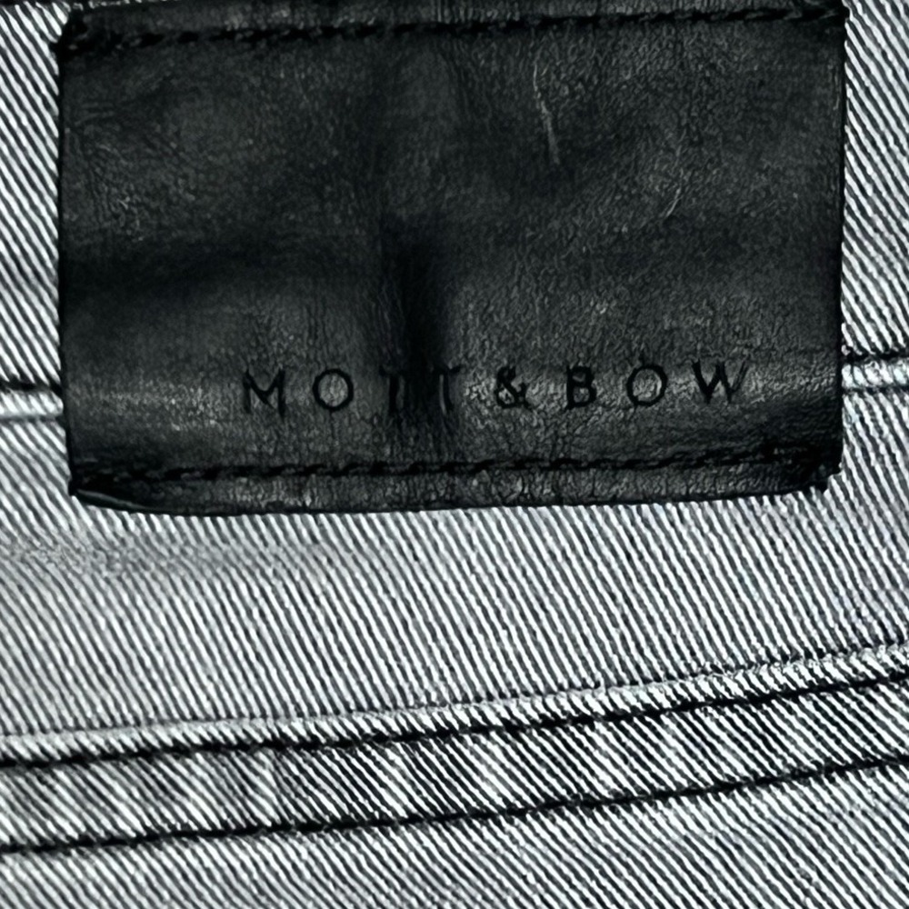 MOTT & BOW Mens Jeans, Size 38 x 32, Stone Gray Straight, Light Wash Denim - Picture 13 of 13